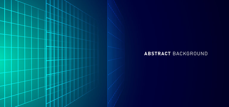 Technology digital speed connect blue green background, cyber nano information, abstract communication, innovation future tech data, internet network connection, Ai big data, line dot illustration