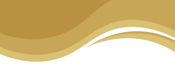 Vector gold line background curve element with white space for text and message design, overlapping layers, vector