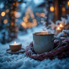 Peaceful Christmas Morning with Sunlight Streaming In
