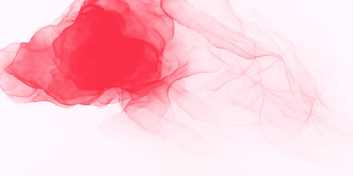 Pink abstract smoke on white background with soft rose color feather texture