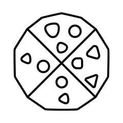 Abstract geometric pattern with circular and irregular shapes in a radial design