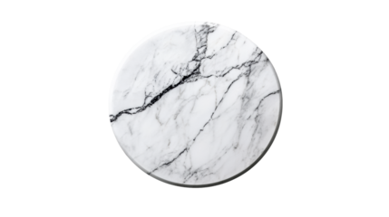Marble Circle on Transparent Background