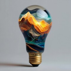 3d rendered illustration of a light bulb