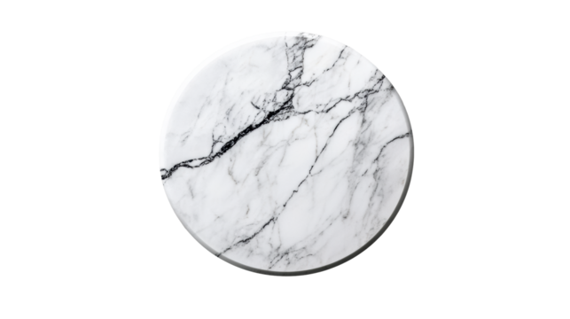Marble Circle on Transparent Background