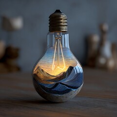 3d rendered illustration of a light bulb
