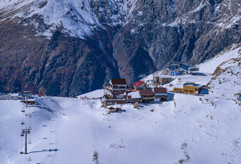 ski resort in winter