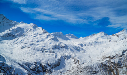 snow covered mountains