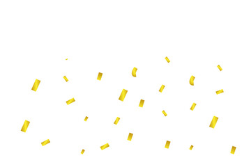 Falling gold confetti background. Vector illustration of festive confetti decoration 
