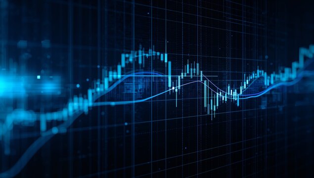 Visualize financial growth with dynamic stock market data, perfect for professional business presentations and modern investment strategies