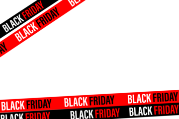 Dynamic graphic border with bold red and black striped tapes, creating an eye-catching background for announcing major retail events, mega-sales, and limited-time discount opportunities