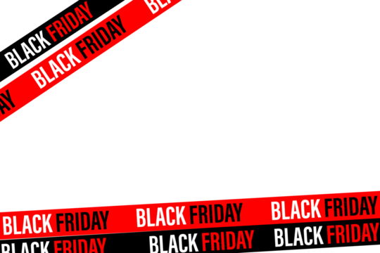 Dynamic graphic border with bold red and black striped tapes, creating an eye-catching background for announcing major retail events, mega-sales, and limited-time discount opportunities