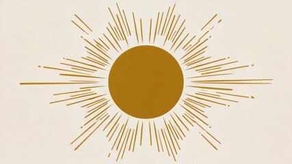 A vibrant sun , radiating rays like energy. A unique and shining graphic for various uses.