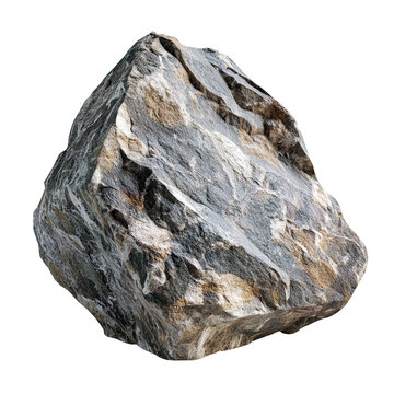 Rock stone boulder isolated on transparent background