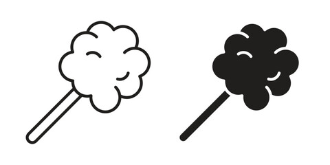 Cotton Candy icon symbol. Classic flat and linr style