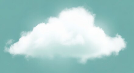 Fluffy white cloud in blue sky for weather concepts