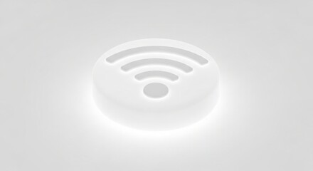 White wifi symbol for network connectivity and communication