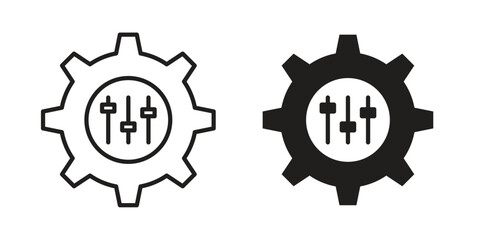 Customized icon symbol. Classic flat and linr style