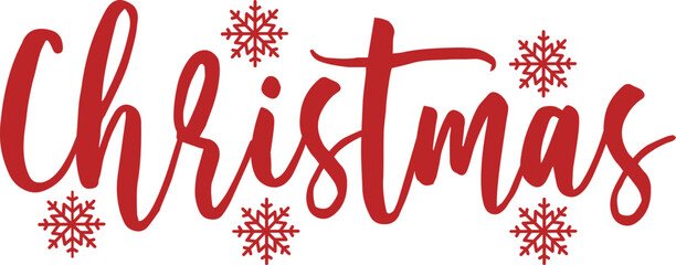 Christmas typography clip art design on plain white transparent isolated background for card, shirt, hoodie, sweatshirt, apparel, card, tag, mug, icon, poster or badge © AllYearRoundDesigns