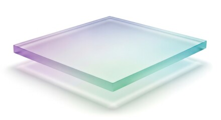 Frosted glass square for cosmetic packaging and architectural design