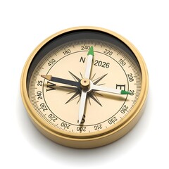 Antique Compass with Year 2026