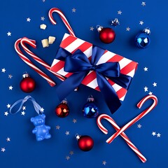 christmas background with stars and snowflakes in a festive winter holiday design