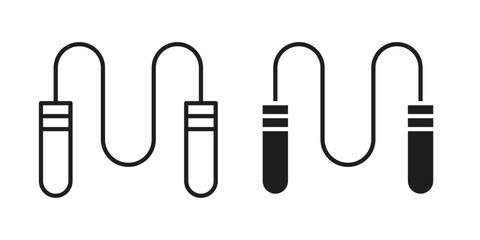 Jump rope icon symbol. Classic flat and linr style © Zrobac