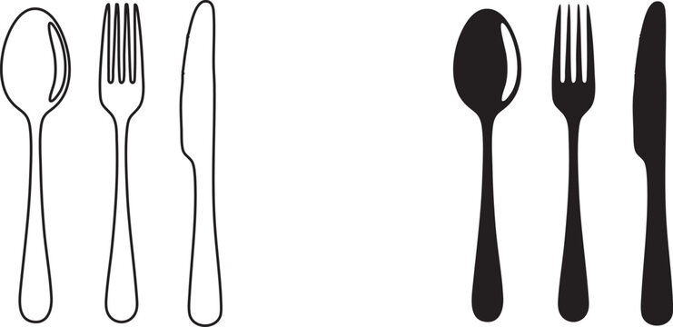 Elegant flatware set includes spoon fork and knife providing a versatile dining option for any meal