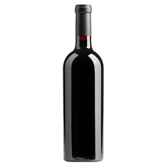 Naklejka premium Red Wine Bottle Standing Alone on a White Background for Branding or Product Display