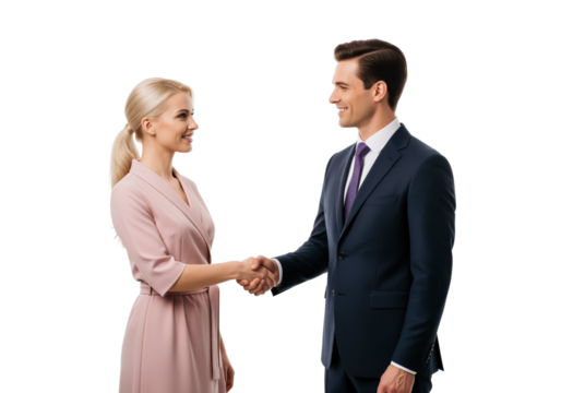 Strategic partnership agreement handshake sealing a long term B2B collaboration between company representatives after a successful negotiation and contract approval in a corporate setting