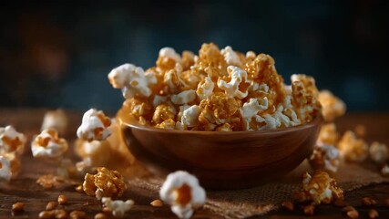 Artistic macro view of popcorn explosion - Powered by Adobe