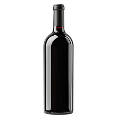 Naklejka premium Red Wine Bottle Standing Alone on a White Background for Branding or Product Display