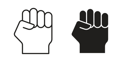 Empowerment icon symbol. Classic flat and linr style