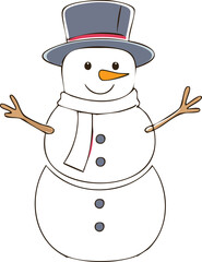 Continuous Line Art Snowman Wearing Hat and Scarf,
Simple Winter Snowman Line Illustration,
Minimal One-Line Snowman with Winter Accessories,
Clean Vector Outline Snowman Drawing,
Elegant Minimal Snow