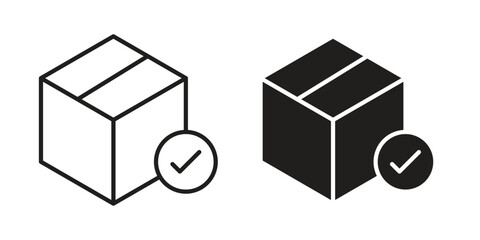 Order receive icon symbol. Classic flat and linr style