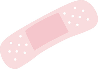 Cute adhesive plaster isolated on white background. Adhesive medical plaster strip icon. Vector illustration