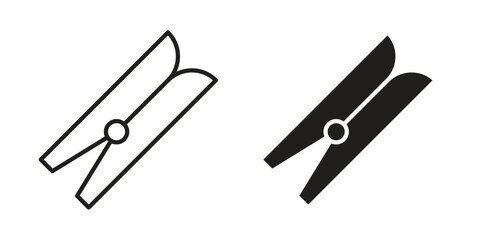 Peg icon symbol. Classic flat and linr style