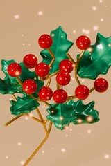 christmas background with holly