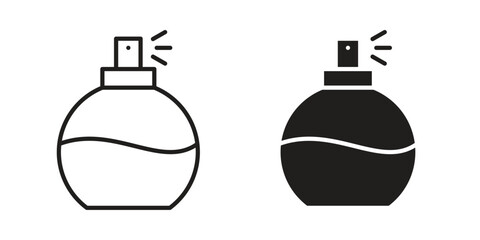 Perfume icon symbol. Classic flat and linr style