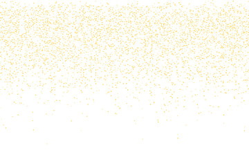 Golden glitter particles falling, shimmering bright light effect abstract background isolated on transparent background FFCC33