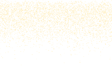 Golden glitter particles falling, shimmering bright light effect abstract background isolated on transparent background FFCC33