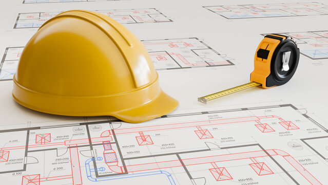 Architectural drafting focuses on reviewing technical floor plans with measuring tools, preparing construction specifications and verifying layout accuracy before project execution.