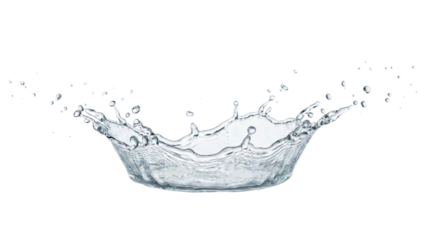 Water Crown: A captivating moment freezes in time as a droplet creates a stunning crown of water, a symbol of purity, freshness, and the dynamic beauty of nature.