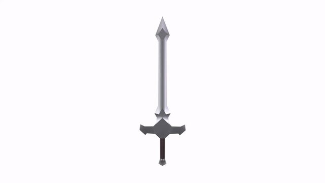 Sleek Metallic Combat Spear