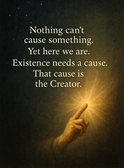 Something Has Always Existed Inspirational Quote Poster Printable Wall Art on True Origins