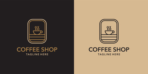 Unique coffee shop logo design