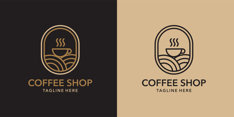 Unique coffee shop logo design