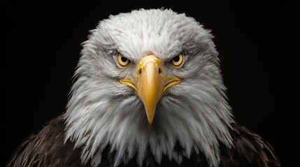 Obraz premium Majestic bald eagle portrait with focus
