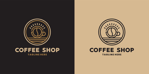 Unique coffee shop logo design