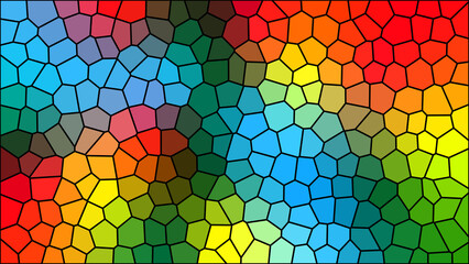 abstract stained glass mosaic background rainbow colorful pattern