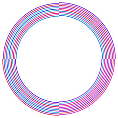 Abstract circle mirage technology frame.	